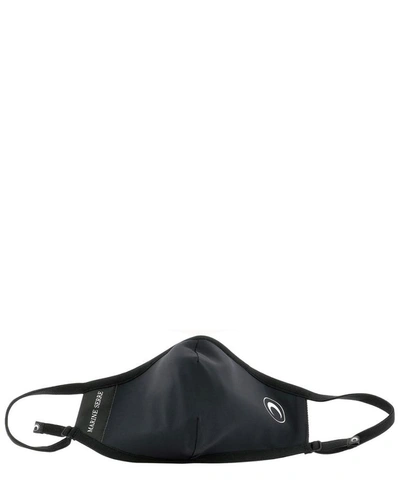 Marine Serre Crescent Moon Print-recycled-fibre Face Covering In Black  