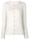Sottomettimi Button Fitted Cardigan In White