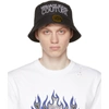 VERSACE JEANS COUTURE BLACK & WHITE LOGO BUCKET HAT