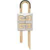 GIVENCHY SILVER & GOLD SMALL 4G PADLOCK KEYCHAIN