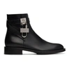 Givenchy Lock-embellished Leather Ankle Boots In Nero