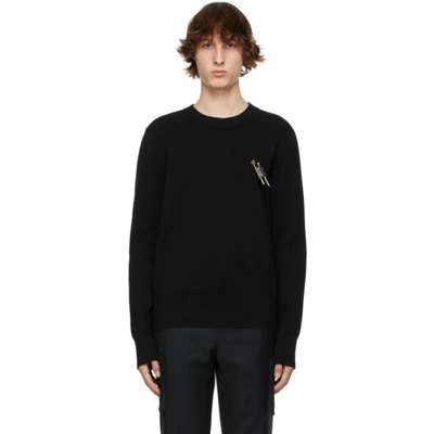 Givenchy Embellished Knitted Sweater In Black