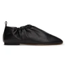 3.1 Phillip Lim Ruched Leather Flat Loafer Slippers In Black