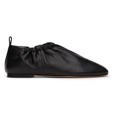 3.1 Phillip Lim / フィリップ リム Ruched Leather Flat Loafer Slippers In Black