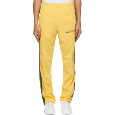 Palm Angels Yellow & Green Striped Classic Track Pants