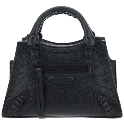 Balenciaga Women's Handbag Shopping Bag Purse In In Pelle  Neo Classic City Min In Black