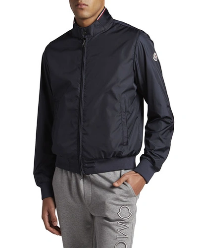 Moncler Men's Reppe Retro Golf Jacket In Blu