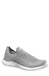 Apl Athletic Propulsion Labs Techloom Wave Hybrid Running Shoe In Grey/ White