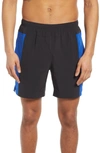 Fourlaps Bolt Althetic Short In Black Cobalt