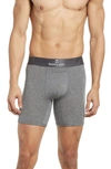 Tommy John Second Skin 6-inch Boxer Briefs In Medium Grey Heather