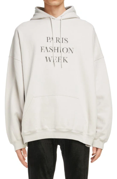 Balenciaga Paris Fashion Week Hooded Sweatshirt In Grey