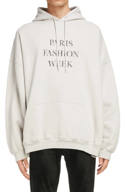 Balenciaga Paris Fashion Week Hooded Sweatshirt In Grey | ModeSens 
