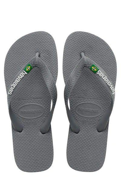 Havaianas Brasil Logo flip flops in white