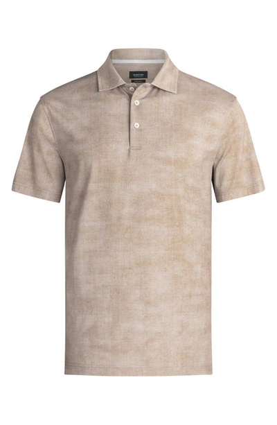 Bugatchi Ooohcotton® Tech Short Sleeve Polo Shirt In Sand