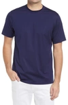 Bugatchi Ooohcotton® Crewneck Tech T-shirt In Navy