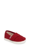 Toms Kids' 2.0 Alpargata Slip-on In Red Canvas