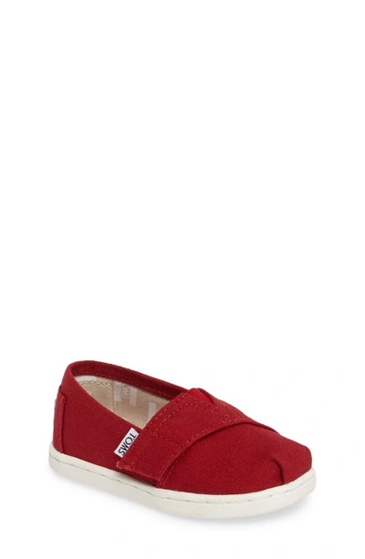 Toms Kids' 2.0 Alpargata Slip-on In Red Canvas