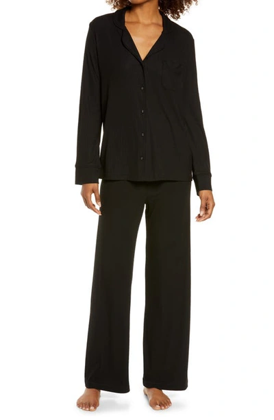 Skims Rib Pajamas In Black