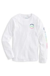 VINEYARD VINES KIDS' NEON WHALE DOT LONG SLEEVE GRAPHIC TEE,3V011318