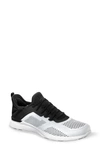 Apl Athletic Propulsion Labs Techloom Tracer Knit Training Shoe In White / Black / Black