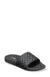 Apl Athletic Propulsion Labs Lusso Logo-embossed Leather Slides In Black