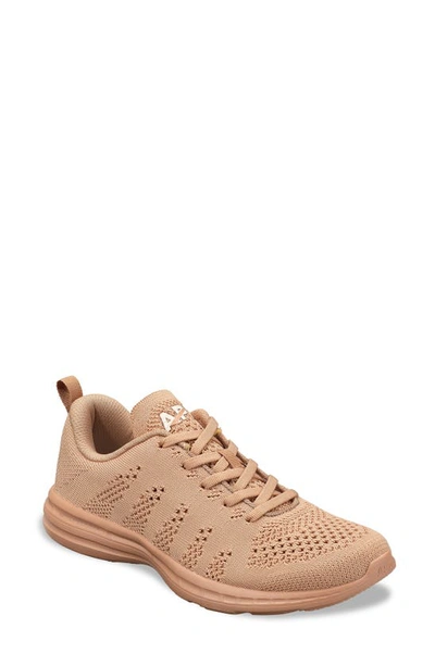 Apl Athletic Propulsion Labs Techloom Pro Knit Running Shoe In Caramel / Warm Silk