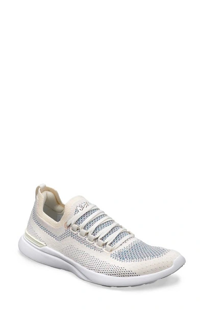 Apl Athletic Propulsion Labs Techloom Breeze Knit Running Shoe In Pristine / Iridescent / White