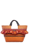 A A K S AAKS BABA BERRY RAFFIA TOTE,SS20BAG10