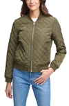 Levi's Quilted Bomber Jacket In Army Green