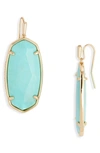 Kendra Scott Faceted Elle Drop Earrings In Gold Light Blue Magenta