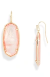 Kendra Scott Faceted Elle Drop Earrings In Gold Rose Mop