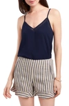 1.state Chiffon Inset Camisole In Twilight Navy