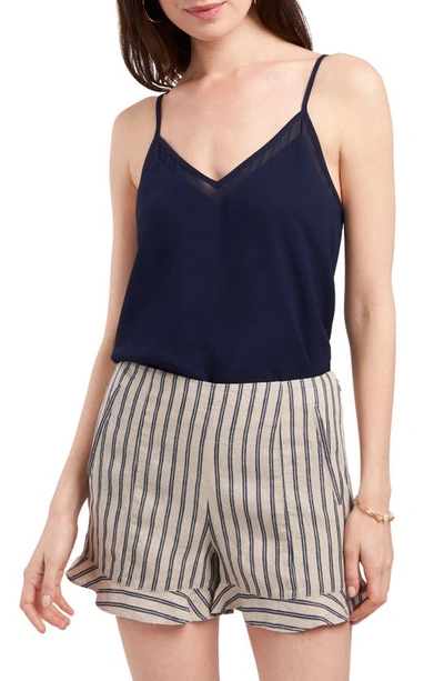 1.state Chiffon Inset Camisole In Twilight Navy