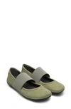 Camper Right Nina Leather Ballerina Flat In Medium Green