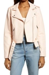 Levi's Faux Leather Fashion Belted Moto Jacket In Scallop Shell