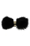 ALEXANDRE DE PARIS GENUINE MINK FUR POM BARRETTE,TA8-7C-A20 N2