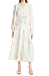 TED BAKER FLORAL LONG SLEEVE MAXI DRESS,251376