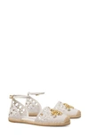 Tory Burch Eleanor D'orsay Espadrille In New Ivory