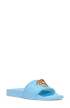 Versace Palazzo Medusa Slide Sandal In Light Blue