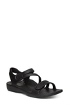 Aetrex Jillian Waterproof Sandal In Black Rubber