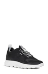 Geox Spherica Knit Sneakers In Black