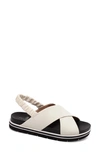 Linea Paolo Rhea Sandal In Ivory Camo Print Leather