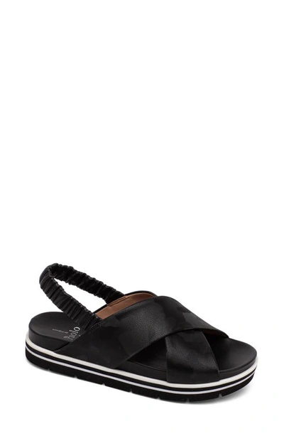 Linea Paolo Rhea Sandal In Black Camo Leather