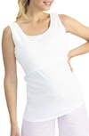 Angel Maternity Maternity/nursing Tank In White