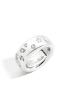 Pomellato Rhodium-plated White Gold And Diamond Medium Iconica Ring