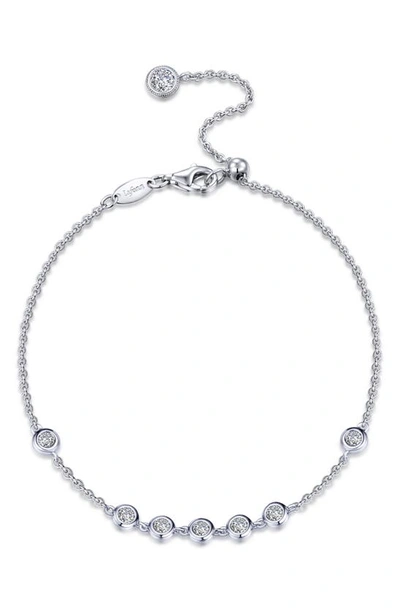 Lafonn Simulated Diamond Station Bracelet In Silver/ White