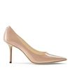 Jimmy Choo Logo Thin-soled Shallow-mouth High-heeled Shoes In Ballet Pink