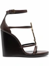 SAINT LAURENT SAINT LAURENT BROWN WEDGES,632466DWETT6023 36