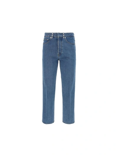 Lanvin Blue Logo Hardware 5 Pocket Jeans In Light Blue