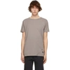 Ksubi Taupe Distressed Seeing Lines T-shirt In Grey